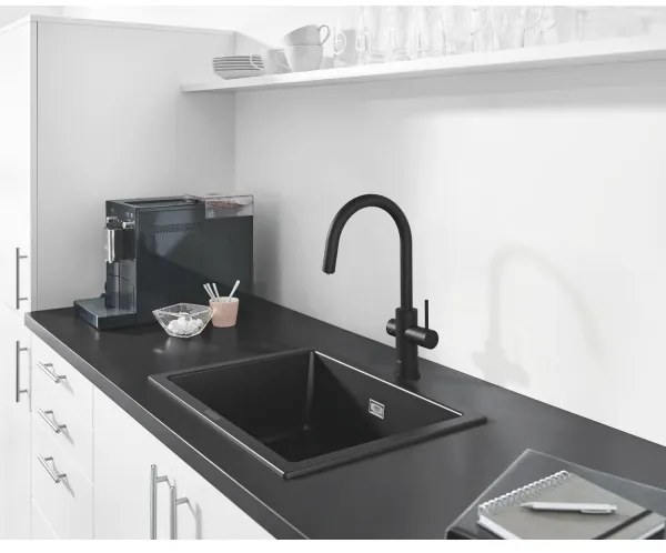GROHE 31655AP0 - Chiuvetă K700U 610 × 460 mm, piatră neagră/negru