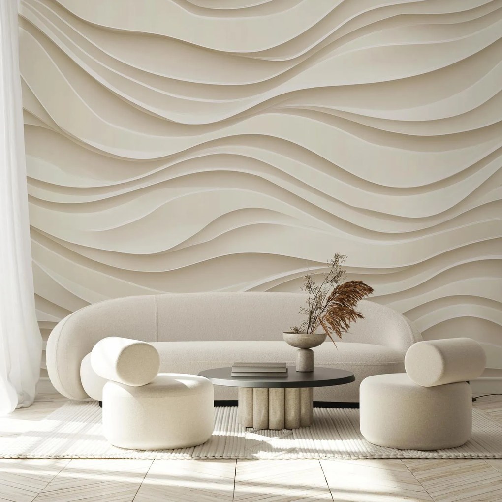 Fototapet - Linii ondulate 3D (147x102 cm)