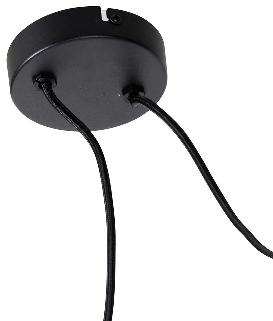 Lampă suspendată neagră cu 2 lumini - Cava