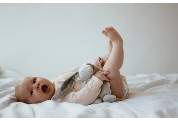 Moonie - Iepuraș somnoros cu melodie și lumină, argintiu