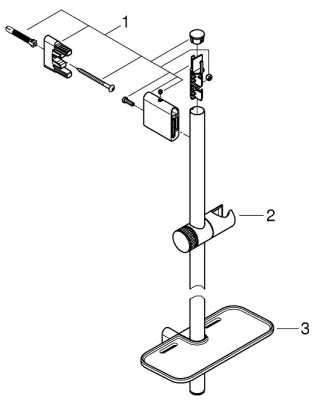 GROHE 26603DC0 - Bară de duș RAINSHOWER SMARTACTIVE, 900 mm, din oțel inoxidabil