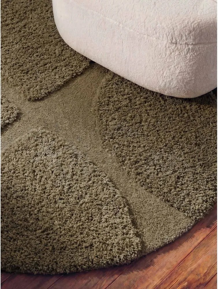 Covor kaki țesut manual rotund ø 200 cm Lambeth Jasper – Ted Baker