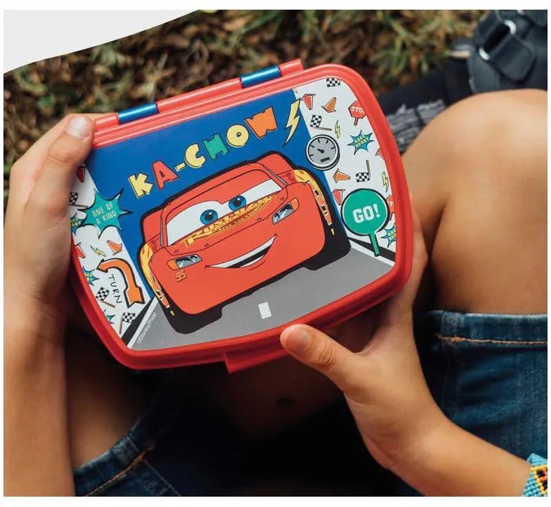 Disney Mașini Cutie de sandvișuri Lets Race amuzantă din plastic