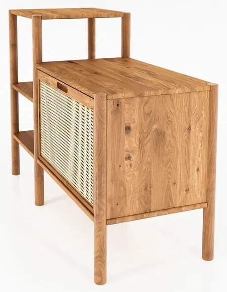 Bibliotecă din lemn de stejar 115x86 cm Pola – The Beds