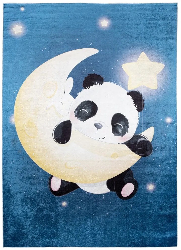 Covor pentru copii cu motiv panda pe lună Lăţime: 160 cm | Lungime: 220 cm