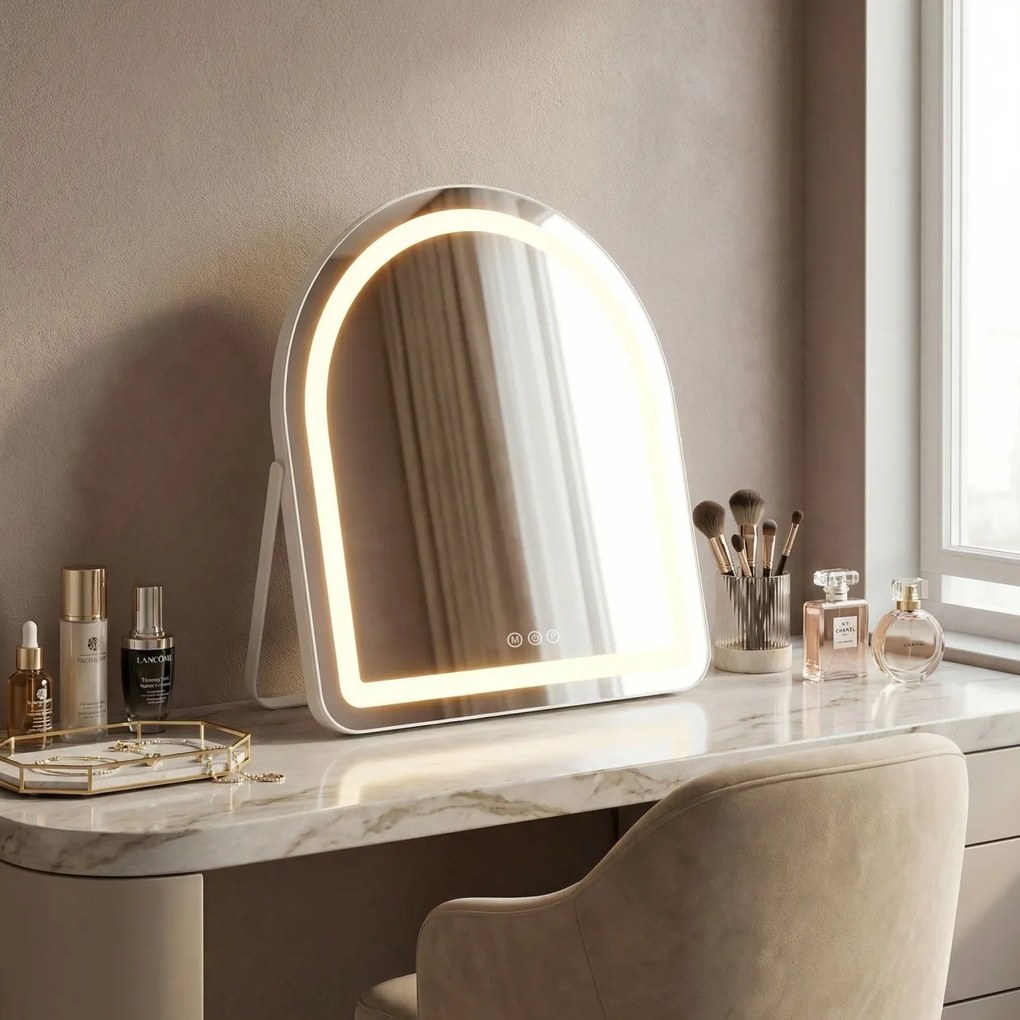 Oglindă LED GLAM White 40x45cm
