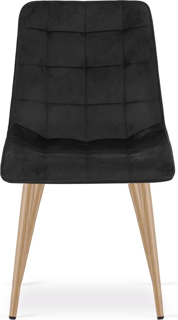 Scaun de masa SPLIT VELVET, neagra