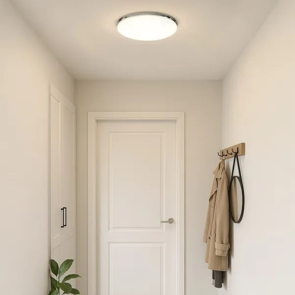 Plafonieră LED MAYA, 36W, 230V, Ø 50 cm, crom lucios