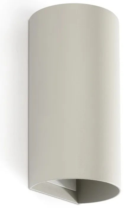 Aplica perete aluminiu gri, 2xGU10, SOLE round