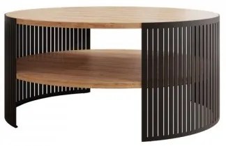 Măsuță de cafea FIKOLI 40x75 cm negru/stejar auriu