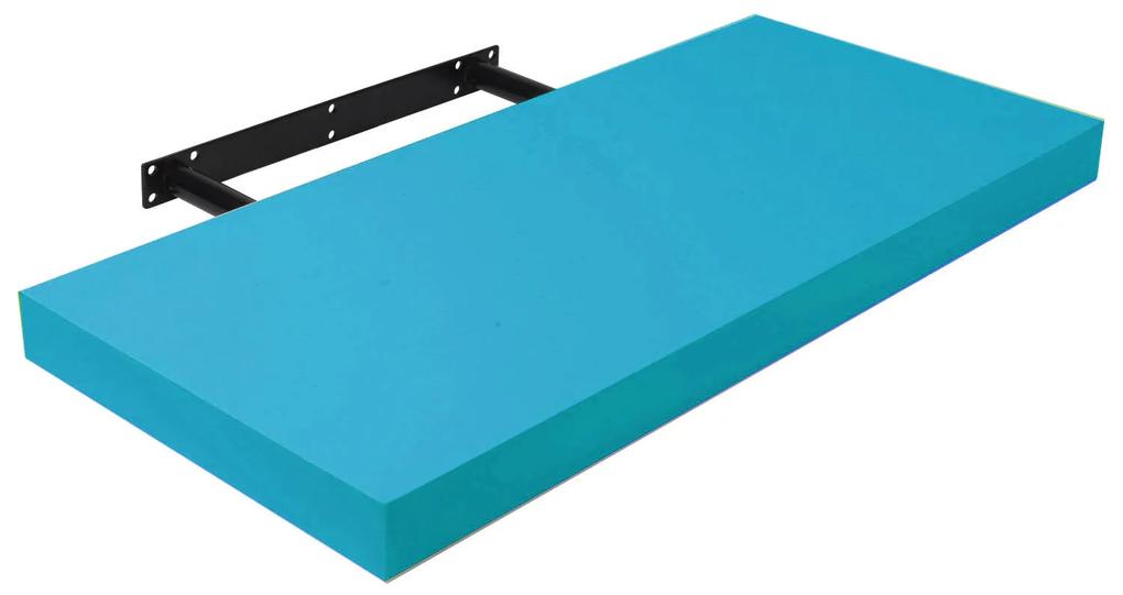 Raft de perete cu suport ascuns, 80x23.5x3.8 cm, Albastru