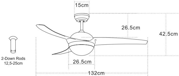 Lustra LED cu Ventilator si telecomanda Hayri alb