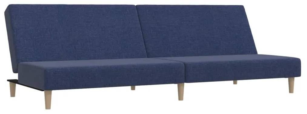337280 vidaXL Canapea extensibilă cu 2 locuri, albastru, textil