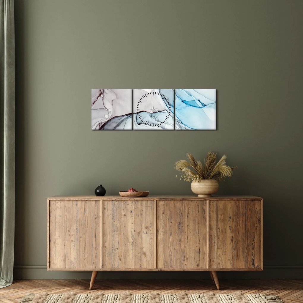 Tablou abstracției (cu ceas) (90x30 cm)