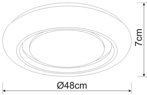 Globo 483111-28SH - Plafonieră LED dimabilă RADA, 28W/230V + telecomandă