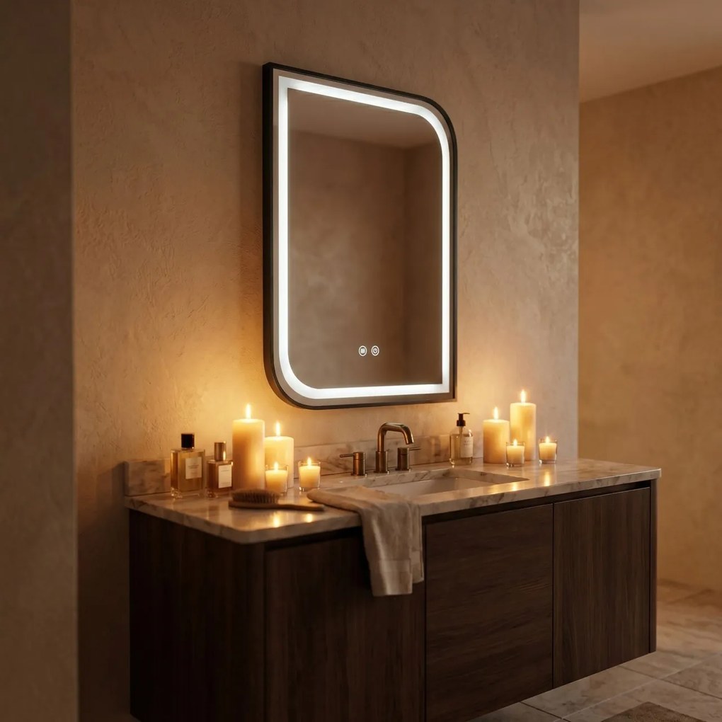 Oglindă LED ZONE 70X50 BLACK