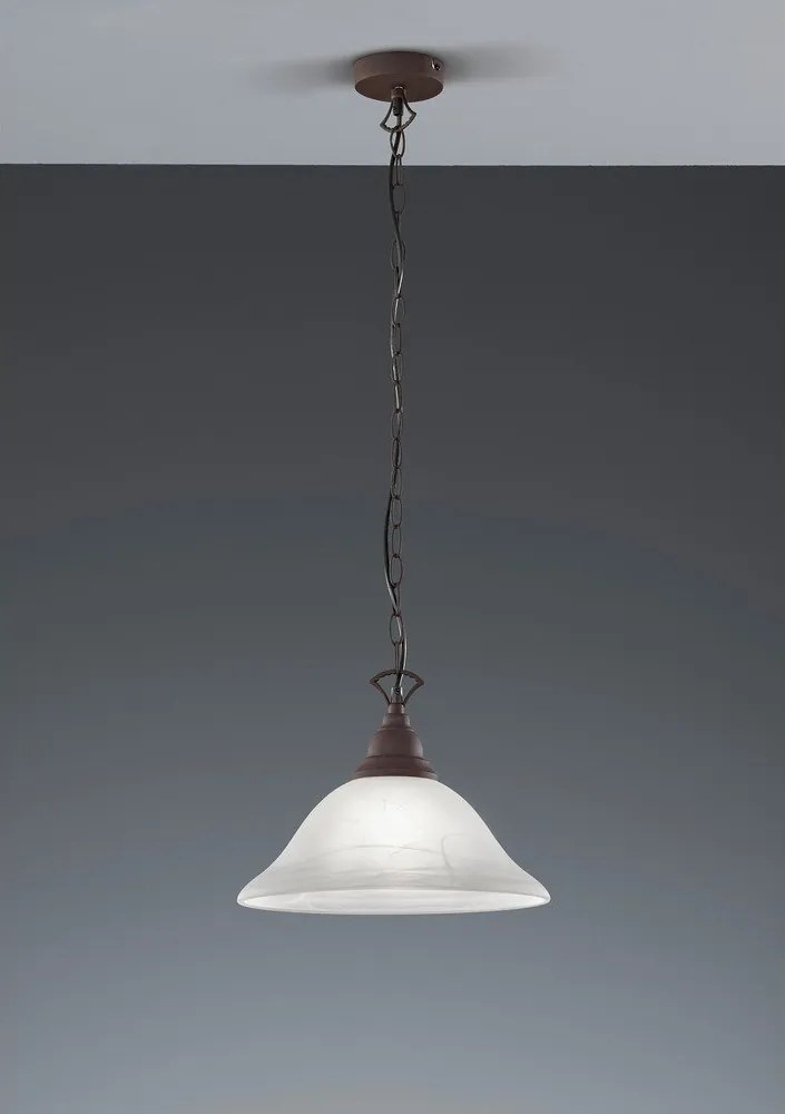 Lustră gri închis din metal cu abajur din sticlă ø 33,5 cm Country – Reality