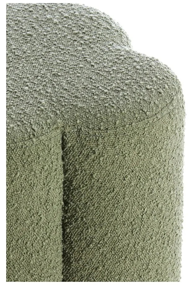 Taburet verde cu tapițerie din stofă bouclé Nalani – Light &amp; Living