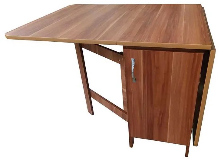 MASA EXTENSIBILA, 180/47X92X78 CM, PLIABILA, CU SPATIU DE DEPOZITARE 6 SCAUNE, CULOARE PRUN, PAL 18 MM