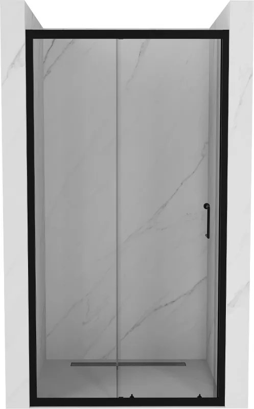 Mexen Apia uși de duș glisante 100 cm, transparente, negre - 845-100-000-70-00