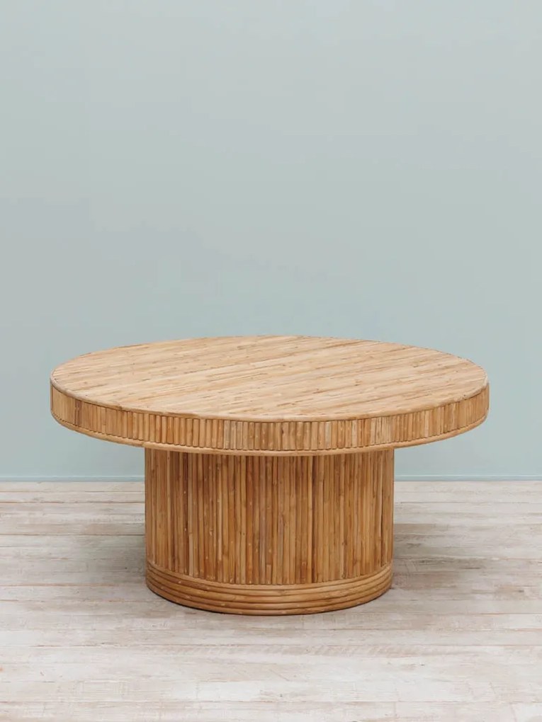 Masuta de cafea, rotunda, din rattan, Barbade