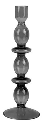 Sfeșnic din sticlă PT LIVING Glass Art, negru