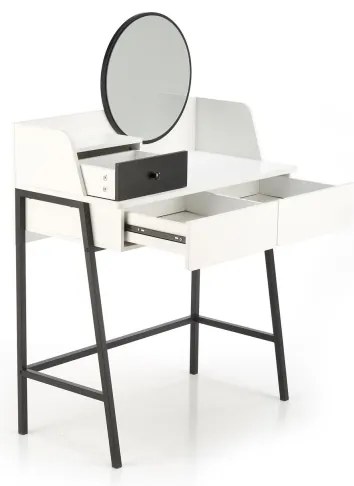 Măsuță de toaletă AGNES 120x80 cm alb/negru