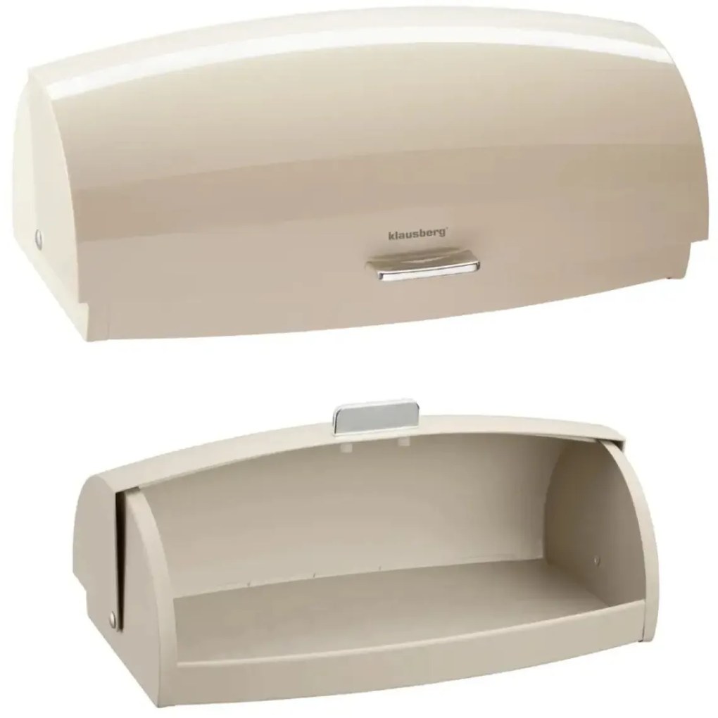 Cutie pentru pâine din metal, 45×28.5×17 cm, bej, Klausberg KB-7932