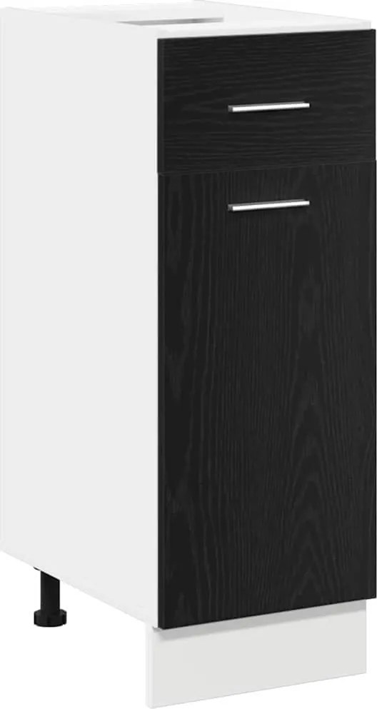 vidaXL Dulap suspendat Stejar Negru 30 x 46 x 81,5 cm Lemn compozit