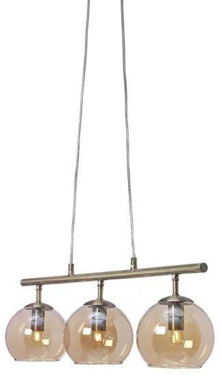 Cottex T2493AA - Lustru pe cablu CAPELLA, 3xE14/40W/230V, fumuriu/maro