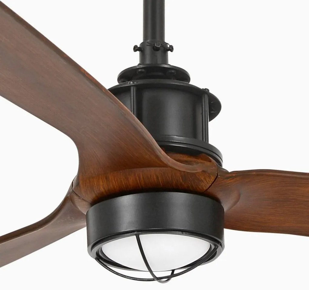 Lustra cu Ventilator si telecomanda JUST FAN M LED negru/maro