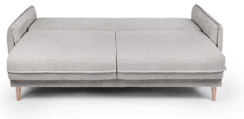 Canapea gri extensibilă cu tapițerie din stofă bouclé 215 cm Patti – Bonami Selection