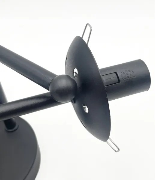 Brilagi - Lustră aplicată MALIVA 3xE14/15W/230V negru/fumuriu