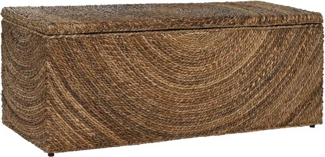 Lada depozitare din fibră naturală cu capac, 120x45x50 cm, finisaj natural