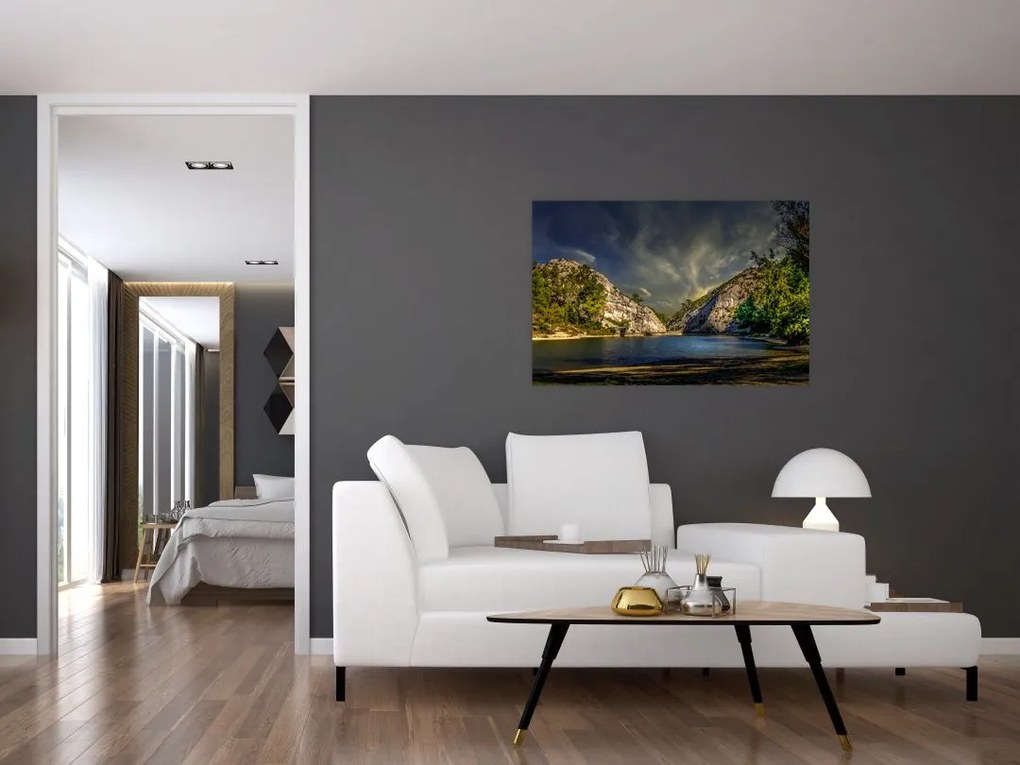 Tablou peisajului cu lac (90x60 cm)