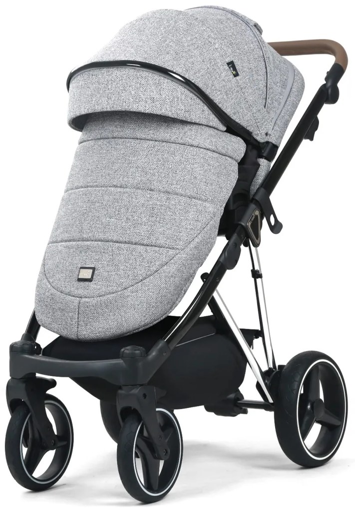 Carucior 3 in 1: Cadru usor din aluminiu, Landou confortabil, Varianta sport ergonomica, Scoica auto - CPC-66-gri
