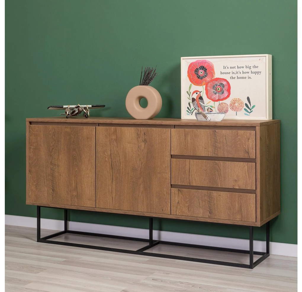 Set mobilier living Laxi 4 (nuc + negru). 1107127