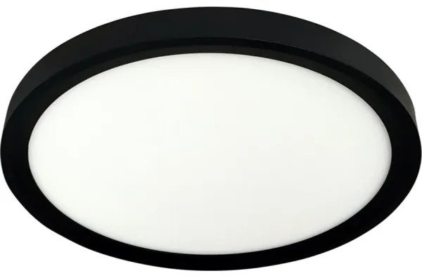 Plafonieră LED/18W/230V 3000/4000/6500K Ø 23 cm negru