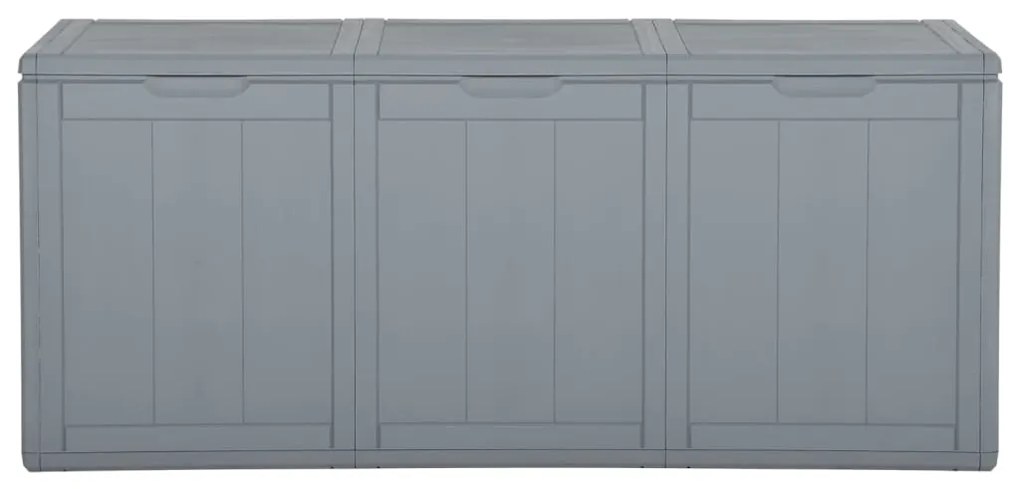 151235 vidaXL Cutie de depozitare pentru grădină, gri, 270L, PP ratan