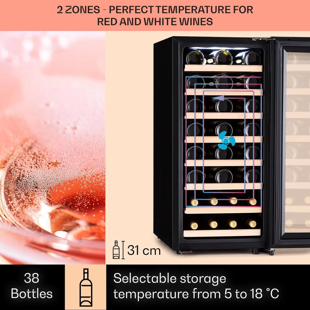 Barossa 38 Uno, frigider pentru vin, 1 zonă, 94 litri/38 sticle, ecran tactil