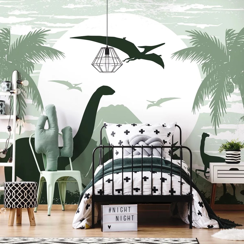Fototapet - Dinozauri verzi (152,5x104 cm)