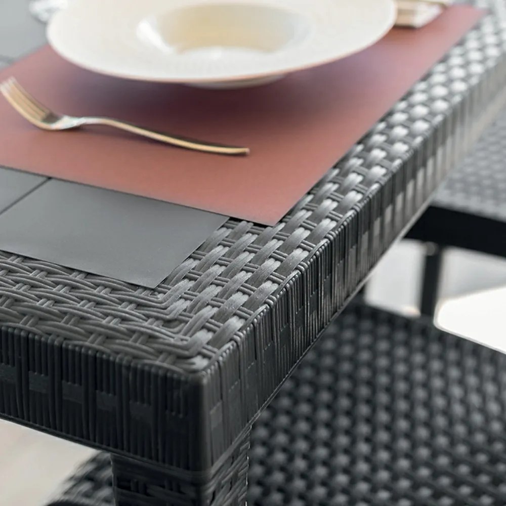 Masă de grădină din plastic Hella, grafit