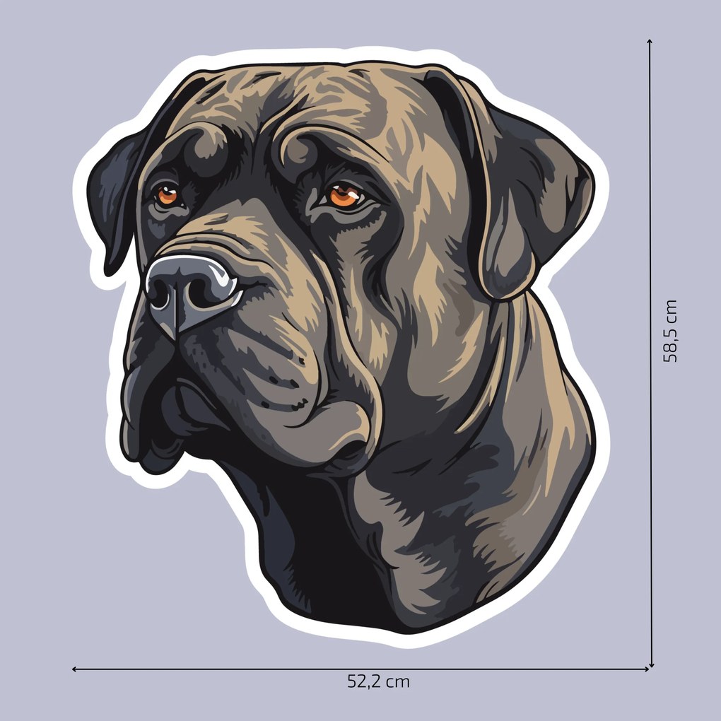 PIPPER. Autocolant Cane Corso mărimea: 60cm