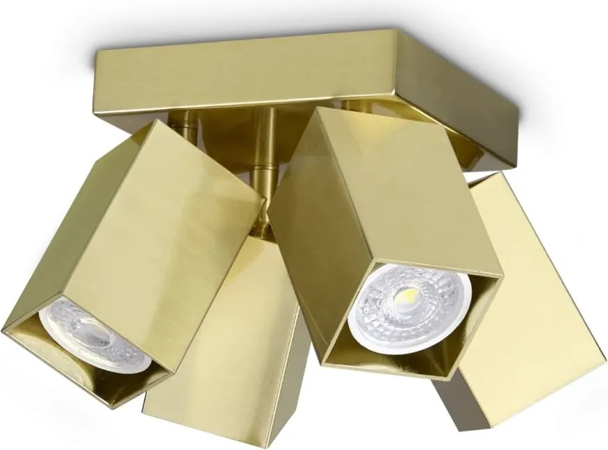 Plafoniera DYNAMITE PL4 SQUARE OTTONE