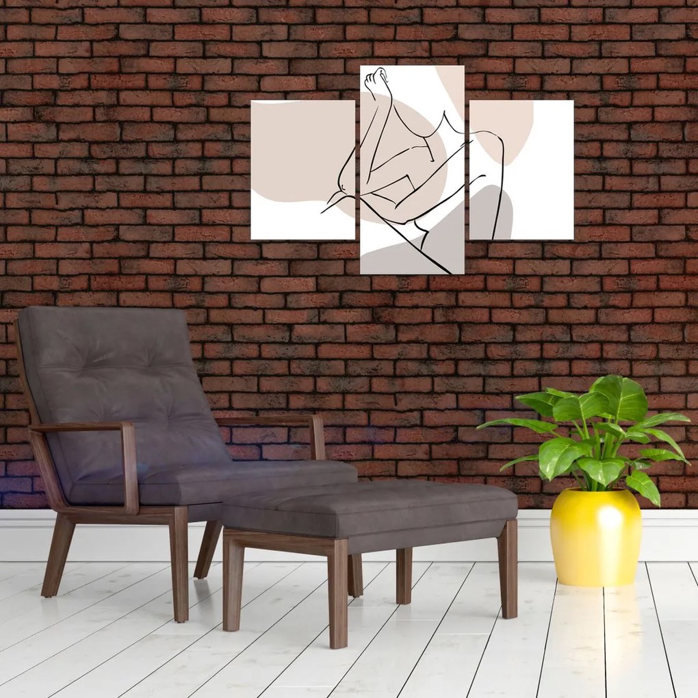 Tablou - Femeie corp linie de artă N⁰1 (90x60 cm)