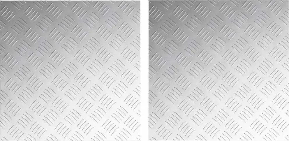 vidaXL Trepte Pătrat 2 pcs Argintiu 50 x 50 cm Aluminiu