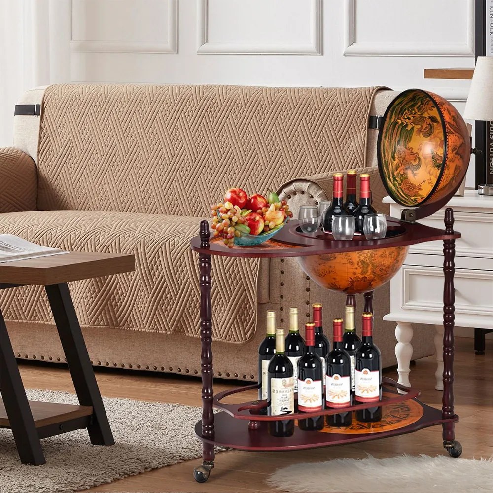 Rack de vin rotund în formă de glob