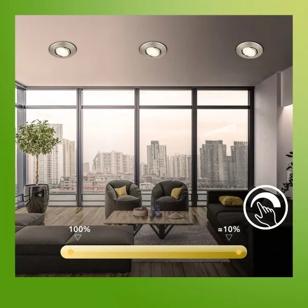 Briloner 7587032 - Set de 3 plafoniere LED pentru baie KLIRA, 4,9 W, 230 V, IP23, crom