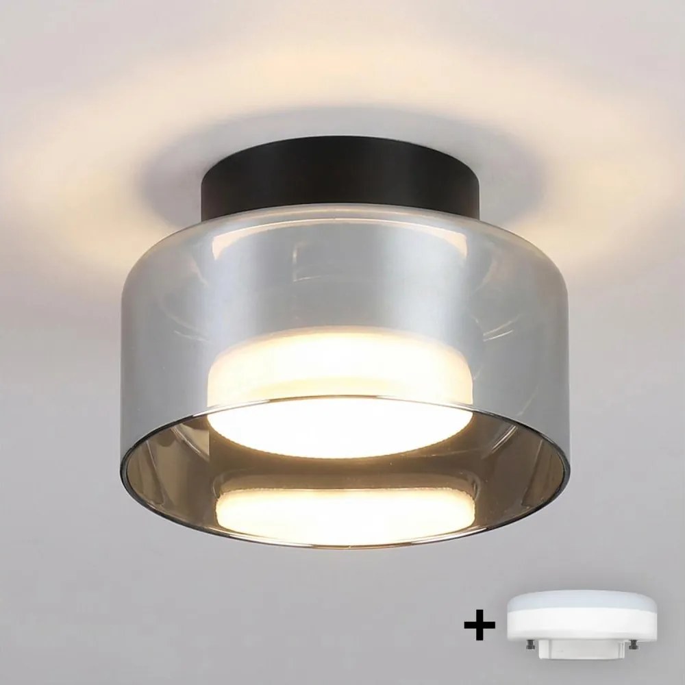 Brilagi-LED Lampă LED RGB încastrată dimmabilă AURA LUX 1xGX53/14W/230V Wi-Fi Tuya negru/fumuriu