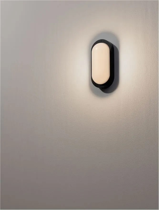 Mini Aplica LED de perete exterior, IP65, TIEPOLO negru